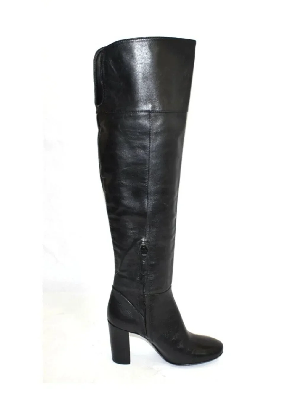 New Tory Burch Bowie Over The Knee Leather Boot Black Size 5.5 OTK DD23